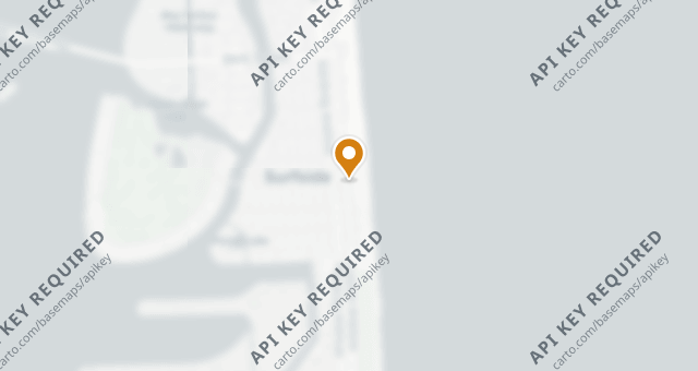 Map showing Lido Restaurant at The Surf Club