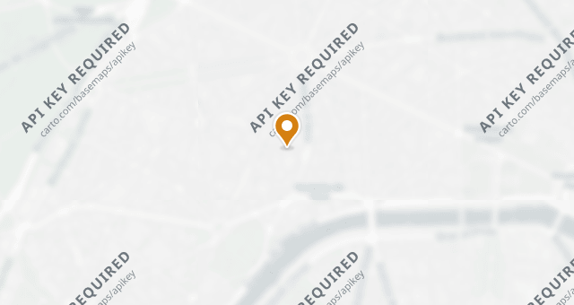 Map showing Alain Ducasse Baccarat